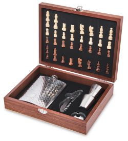 GT-78 Подарочный н-р фляжка с шахматами 280 мл