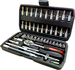 Набор инструментов 46 предмета/автомобильный 1/4