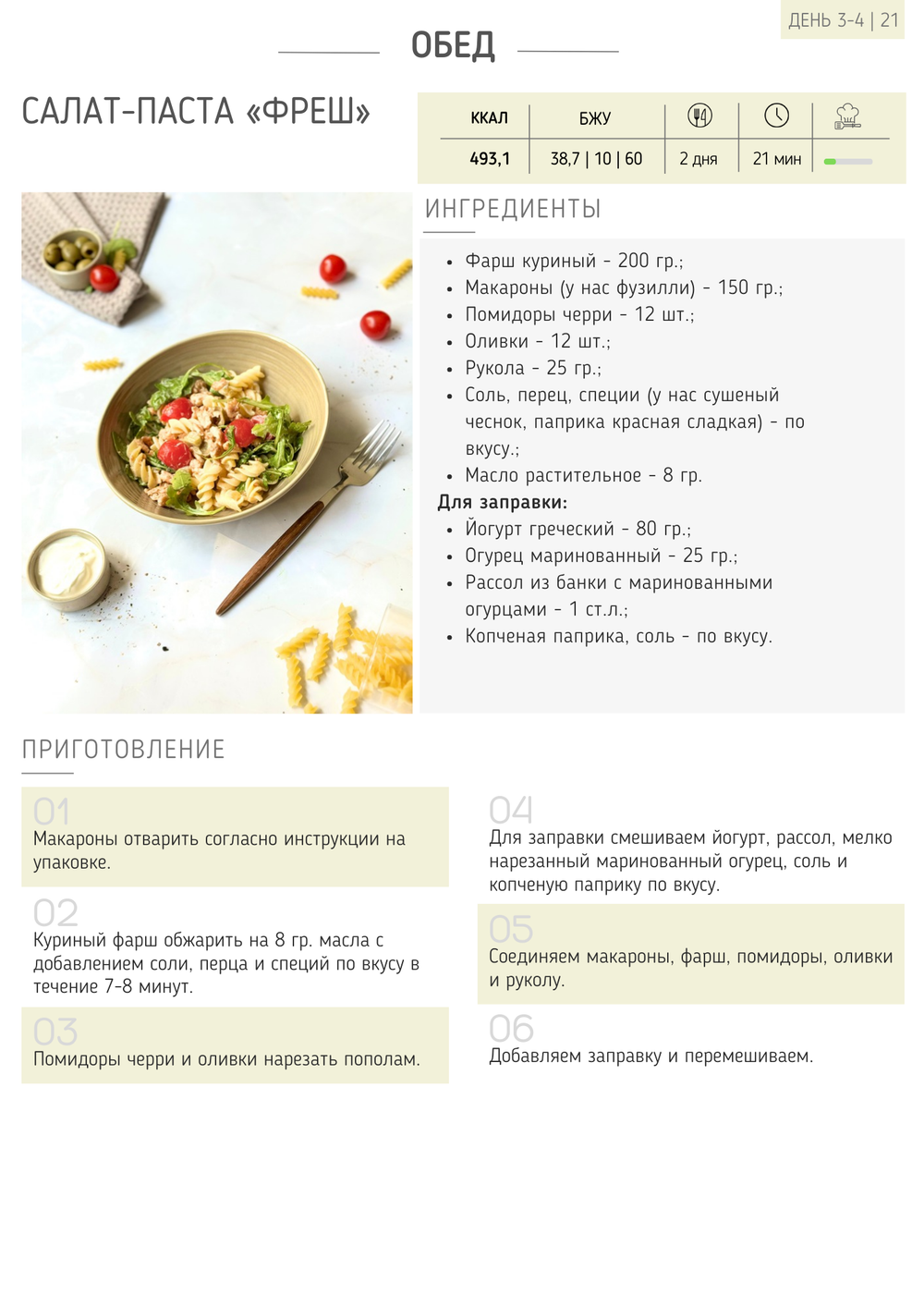 Три программы на 14 дней 1500 ккал