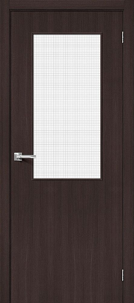 Дверь Браво-7 / Цвет Wenge Melinga / Стекло Wired Glass 12,5 / Двери Браво