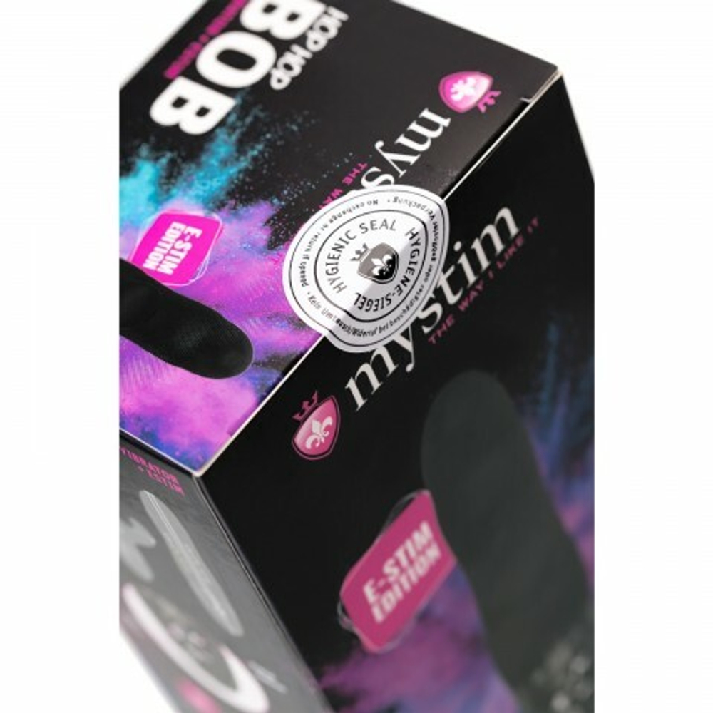 Вибратор Mystim Hop Hop Bob с электростимуляцией, черный