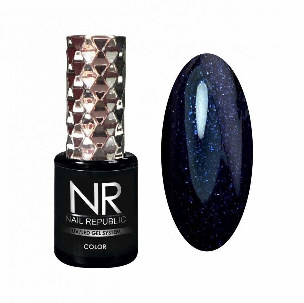 NR Гель-лак 400 - Авантюрин черный, 10 мл