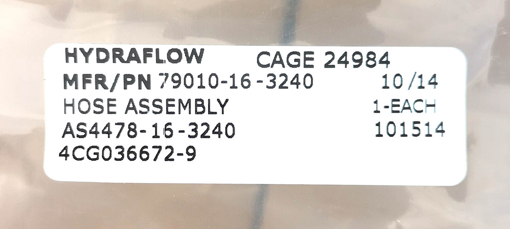 Hose assembly (шланг в сборе) AS4478-16-3240