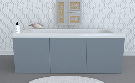 Экран под ванну откидной TR-6-236 титан матовый soft touch