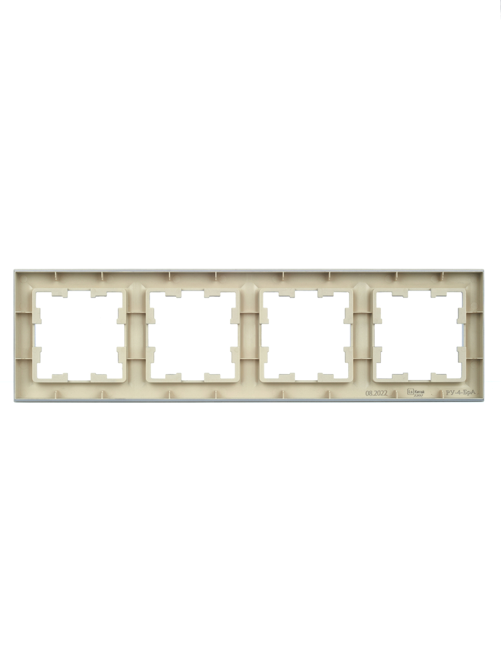 BRITE Рамка 4-местная РУ-4-БрА алюминий IEK