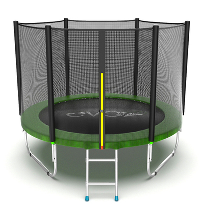 EVO JUMP External 8ft (Green) Батут с внешней сеткой и лестницей, диаметр 8ft (зеленый)