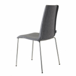 Стул с обивкой Scab Design Mannequin Pop 4 legs, хром, серый