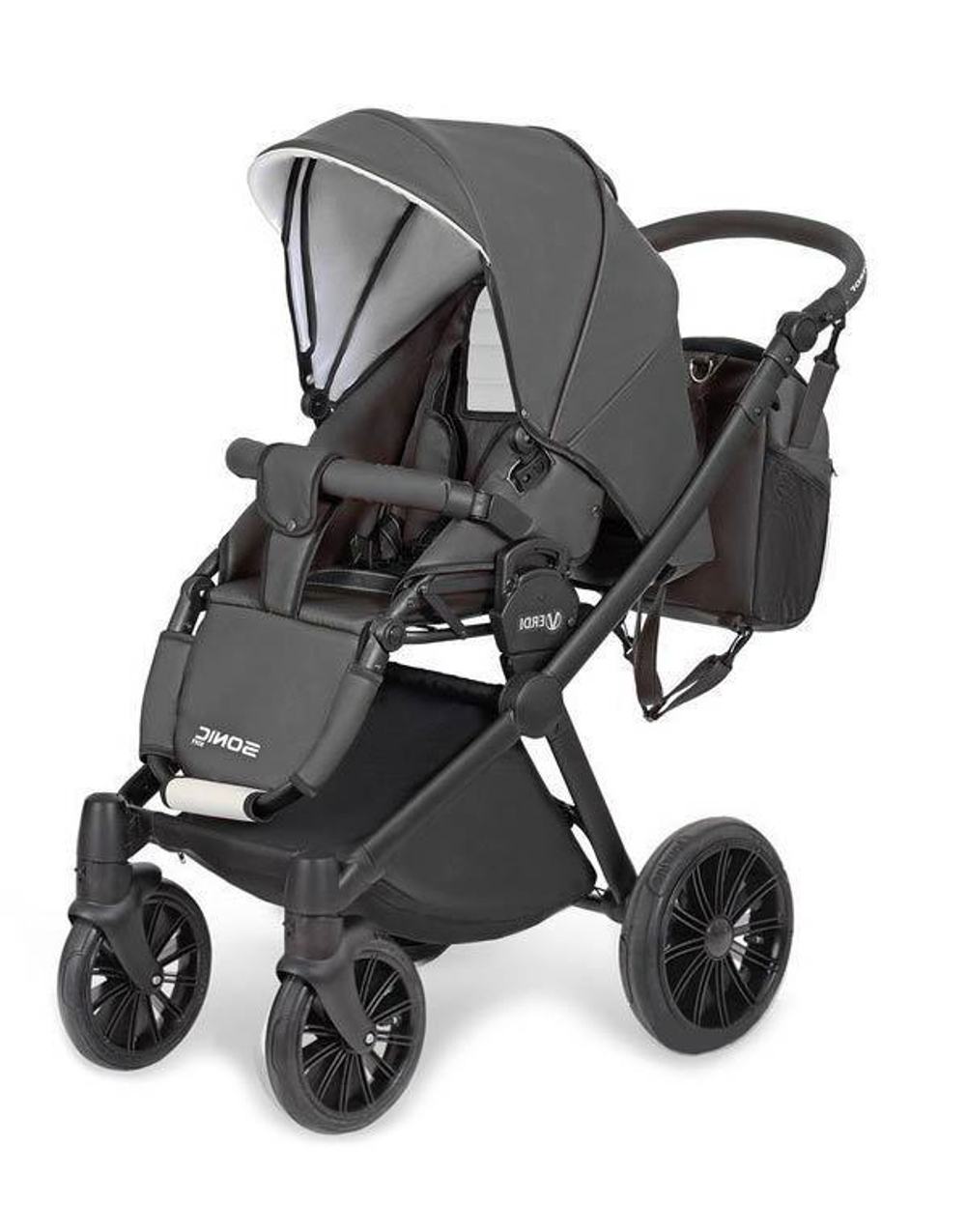Детская коляска Verdi Sonic Soft 3 в 1 (Черный)