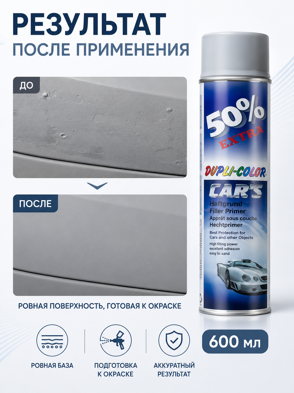 DUPLI COLOR Грунт универсальный акриловый серый 0,6л