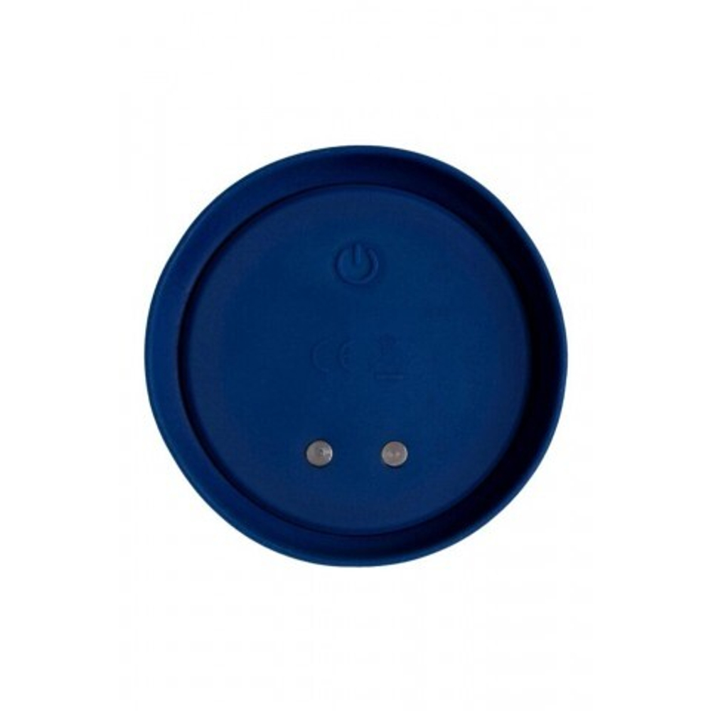 Анальная вибровтулка с пультом ДУ "O'PLAY UNICO" (силикон, синий, 13,5 см.)