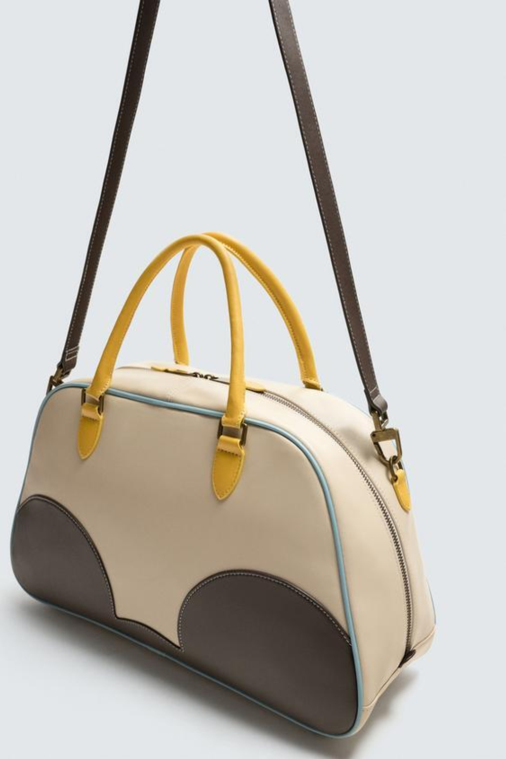 ZARA HARRY LAMBERT X DISNEY КОЖАНАЯ СУМКА, КОСТЯНОЙ БЕЛЫЙ