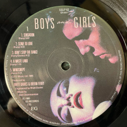 Винтажная виниловая пластинка LP Bryan Ferry Boys And Girls (UK 1985) Sensation