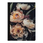 Тетрадь А4 96л. BRAUBERG на сшивке с корешком, клетка, обложка картон, Flowers, 405286