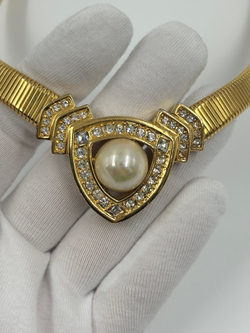 Колье с «жемчугом» и кристаллами Christian Dior