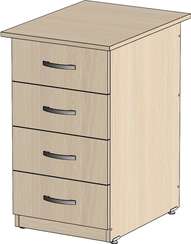 Тумба приставная 4 ящика