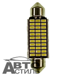 Светодиод 12V T11x41 49SMD 3014 WHITE CANBUS RoHS (салон) черная плата 11010