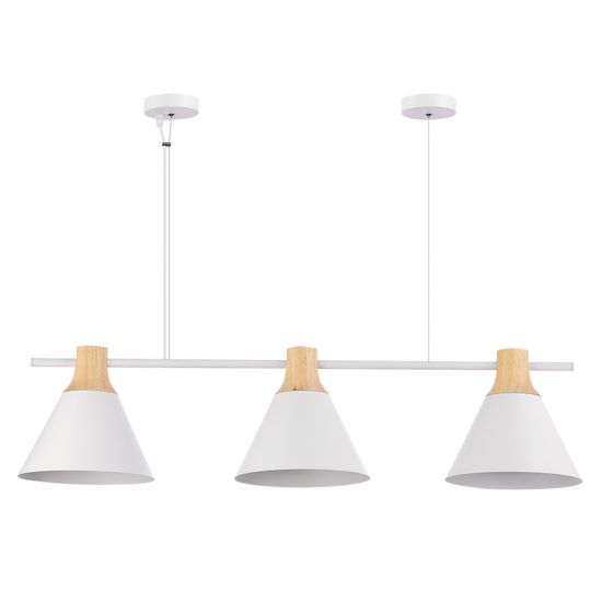 SLE125103-03 Светильник подвесной Белый/Белый, Светлое дерево E27 3*60W MODICA