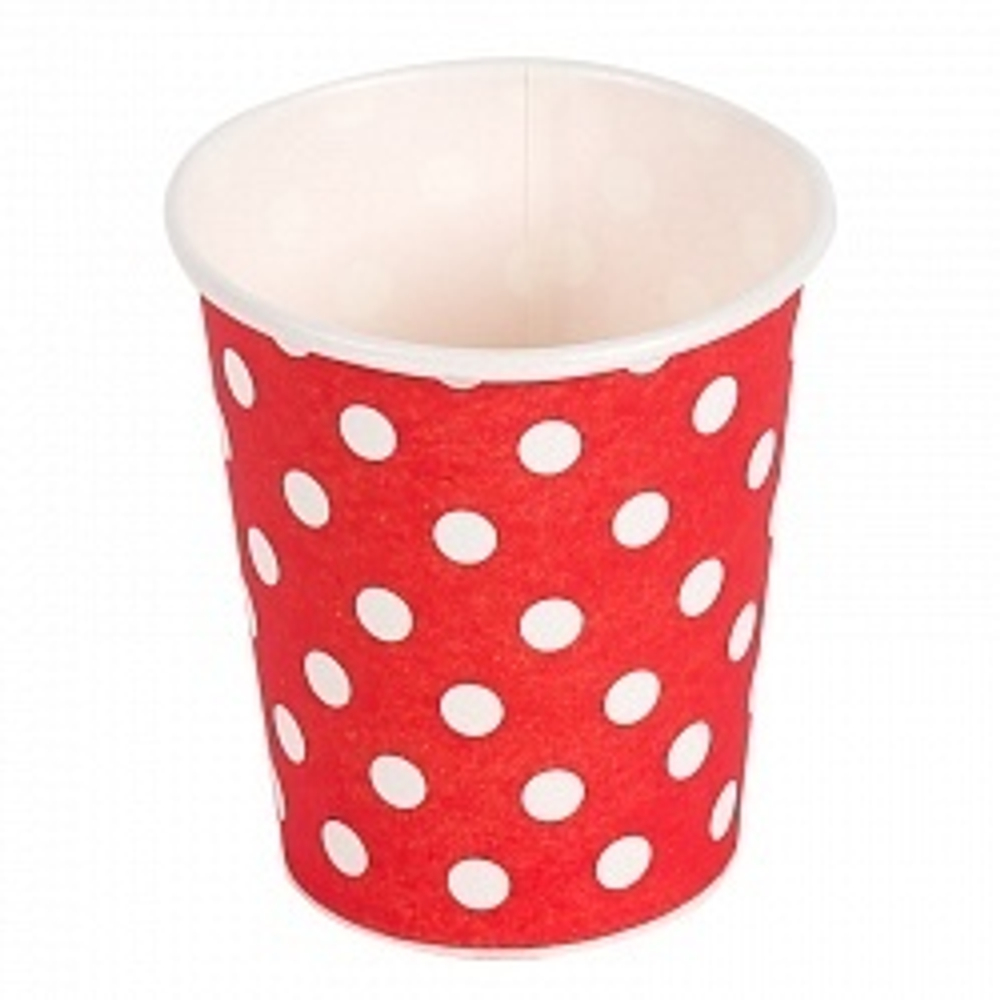 Стаканы Красные Белый Горох Набор 6шт.