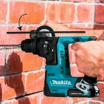 Makita HR140DWAJ аккумуляторный перфоратор (2 x 1.5 Ач, ЗУ)