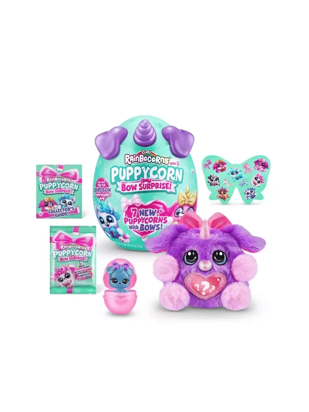 Мягкая игрушка сюрприз яйцо Rainbocorns Puppycorn Bow