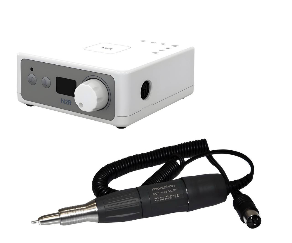 Машинка для маникюра и педикюра Marathon N2R/H35LSP бел (50 Вт, 35000 об) Корея