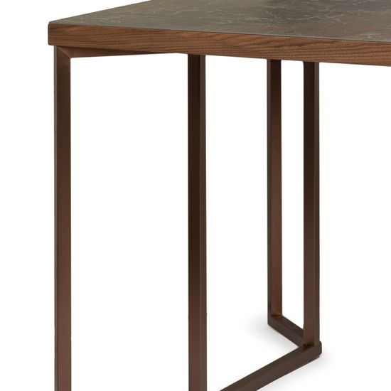 Обеденный стол Ambra 200х90 сталь и керамика