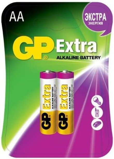 Батарея GP Extra Alkaline 15AX LR6 AA (2шт) блистер