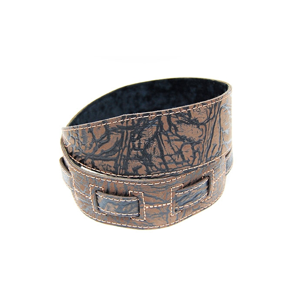 Fidel FL8016LT Leather Tigina Ремень для гитары, кожаный, шоколад. Ширина: 70 мм. Длина: 900-1440 мм. Толщина: 2,5-3 мм. Ремень прострочен ниткой цвета розовый жемчуг.