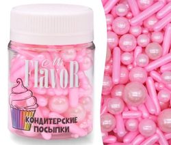 Посыпка Mr.FlavoR "Шарики и палочки перламутровые розовые", 50 гр