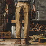 Американские тяжелые ретро-брюки Amy Kaki. Мужские весенние и осенние хаки комбинезоны Мужские осенние конусообразные повседневные брюки