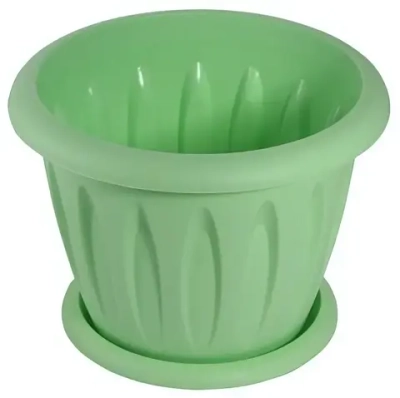Горшок для цветов пластиковый 0,4л d-10,5см «Фелиция» с поддоном колор С101К