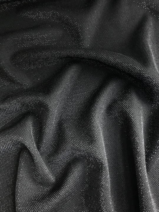 Трикотаж люрекс, черный ROMANA