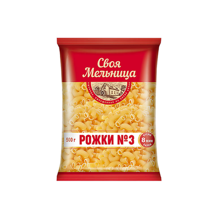 Макароны Своя Мельница рожки 500 гр