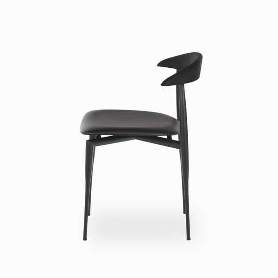 Стул Tor, черный с черной спинкой