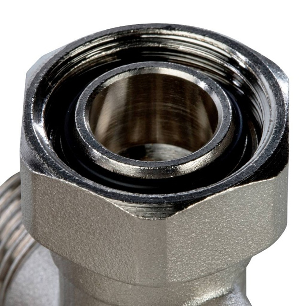 Узел нижнего подключения угловой STOUT - 3/4" (НР/НГ, PN10, Tmax 120°С, для однотрубной системы)