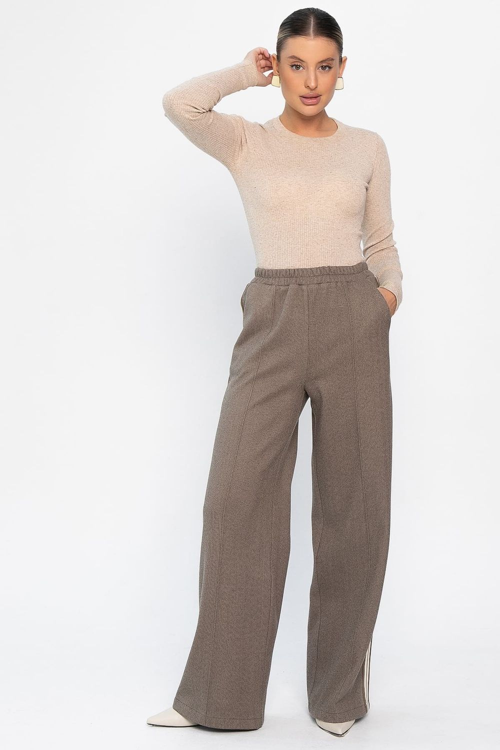 Брюки утепленные трикотажные Вильнюс (брауни) Б14451-5М LT Collection