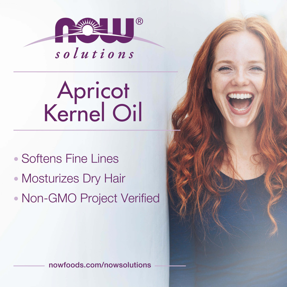 NOW Foods, Solutions, абрикосовое масло, 16 жидких унций (473 мл)