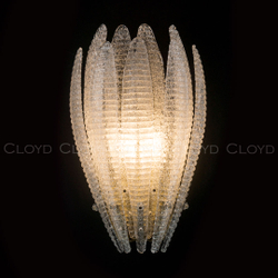 Бра Cloyd FERNAN W2 / выс. 42 см - латунь - белое стекло (арт.20475)