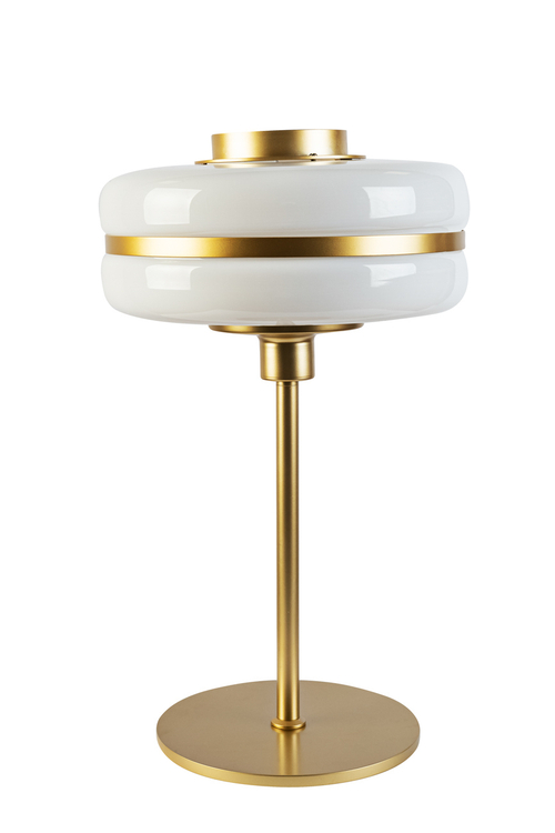 Лампа Garda Decor настольная из белого стекла 60GD-9258T