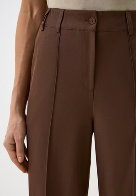 Брюки прямые, цвет шоколадный
