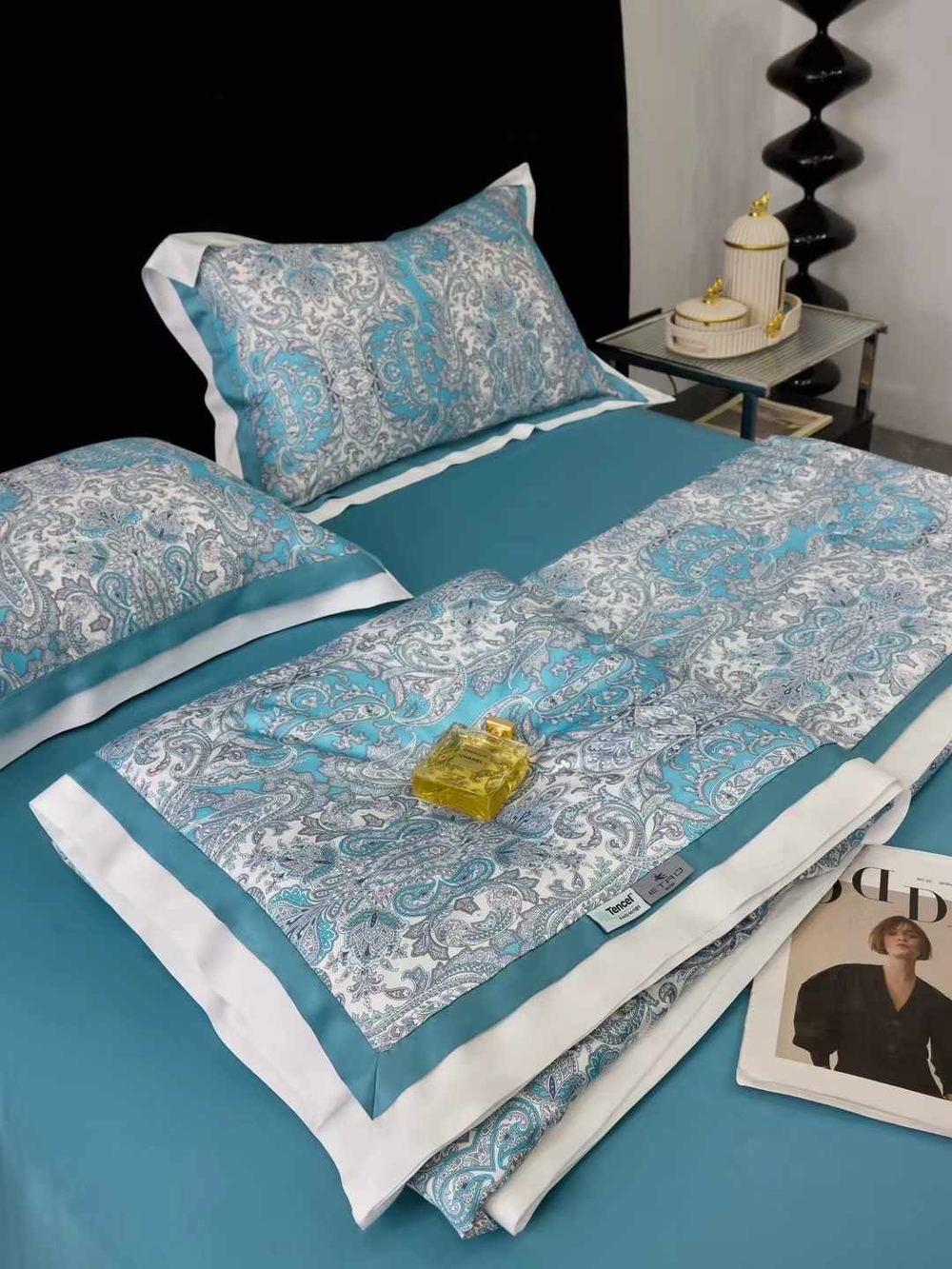 Постельное белье с одеялом Paisley | Blue