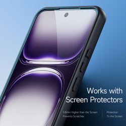 Тонкий чехол с мягкими черными рамками от Dux Ducis для OPPO Reno12 Pro, серия Aimo Series Case