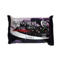 Мыло-скраб с асаи Juno Sangtumeori Peeling Soap Acai Berry 3шт