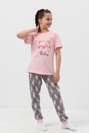 Пижама с брюками для девочки Королевишна детская короткий рукав