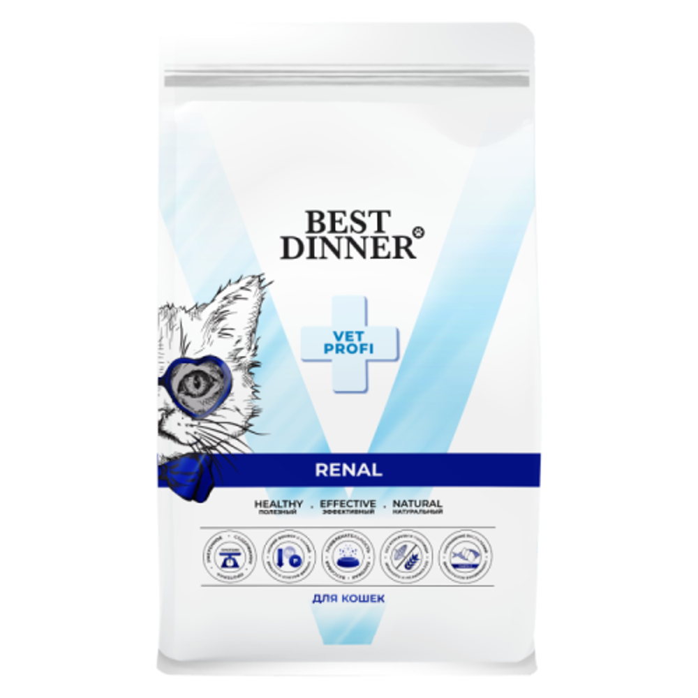 Best Dinner Vet Profi Renal сухой корм при остр/хронич. болезни почек у взрослых кошек 1,5 кг