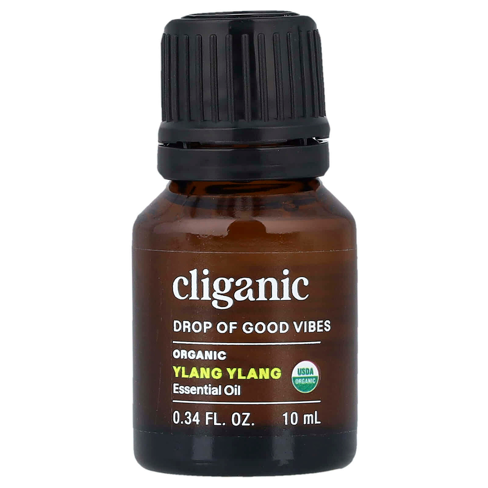 Cliganic, 100% чистое эфирное масло, иланг-иланг, 10 мл (0,33 жидк. унц.)