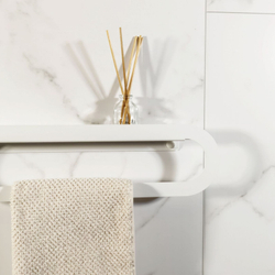 Держатель для полотенец MetaDec Oval 40см белый