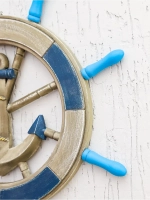 Декор для дома на стену "Штурвал" 43 см