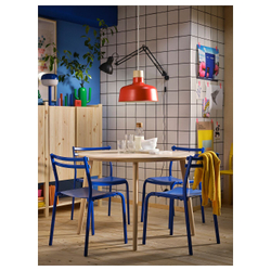 IKEA BUNKEFLO  (ИКЕА БУНКЕФЛО)  -  Подвесной светильник, красный/бирюзовый, 36 см