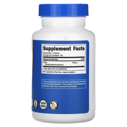 Nutricost, ДГЭА, 100 мг, 120 капсул